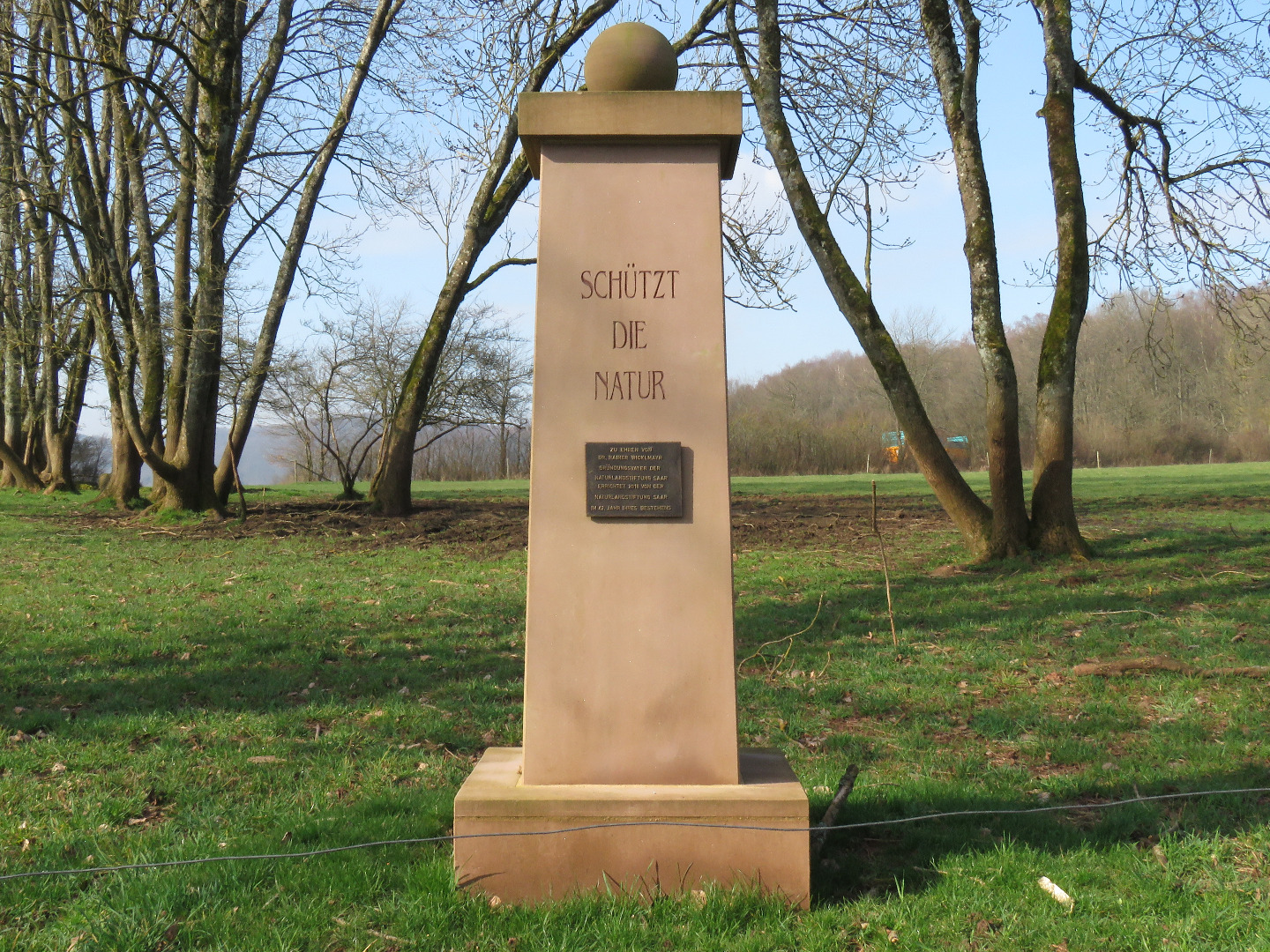 Stele zu Ehren von Dr. Rainer Wickelmayr